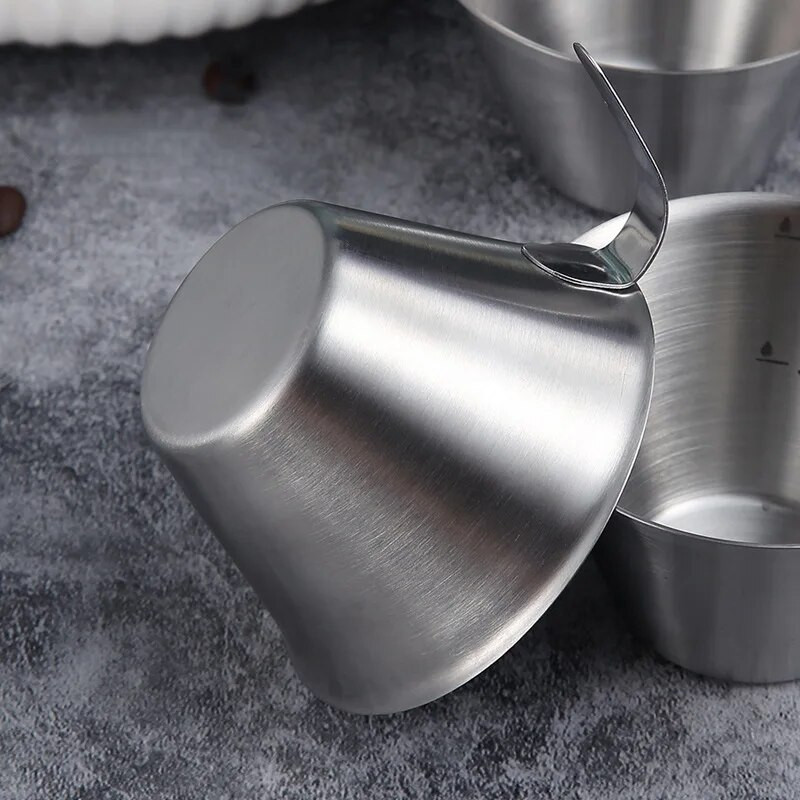 100 ml Mjerna šalica od nehrđajućeg čelika Espresso aparat Šalica za unce Šalica za kavu Šalica za ekstrakciju Duga ručka s vagom Aparat za kavu