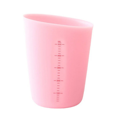 1 db konyhai mérőeszközök szilikon mérőpohár 250 ml/500 ml folyadék mérőpohár adagoló edények rózsaszín/ fehér mérőkancsó