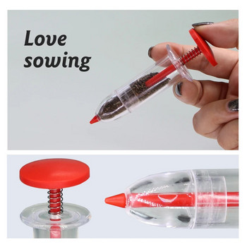 Mini Sowing Seed Dispenser Manual Sower Seed Spreader Handheld Seed Planter Tool 5 Different Settings Hand Seeder with 2 Transpl