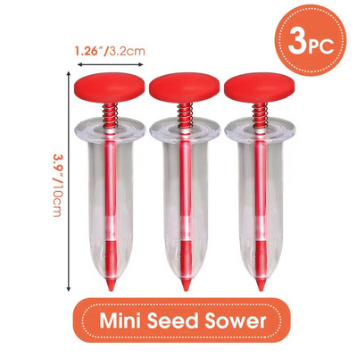 Mini distribuitor de semințe de semănat Semănător manual de împrăștiat semințe Instrument portabil pentru plantat semințe 5 setări diferite Semănător manual cu 2 transpl