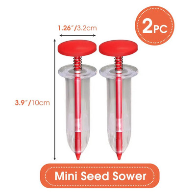Mini distribuitor de semințe de semănat Semănător manual de împrăștiat semințe Instrument portabil pentru plantat semințe 5 setări diferite Semănător manual cu 2 transpl