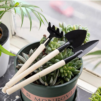 Мини комплект ръчни инструменти за градинарство Сукулентни растения Бутилка за поливане Миниатюрни градински цветни растения Кофа Лопата Инструмент Направи си сам Аксесоари