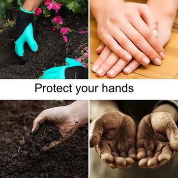 2 ΤΕΜ Γάντια κήπου με νύχια για γυναίκες και άνδρες και με τα δύο χέρια Γάντια κηπουρικής εργασίας Γάντια κήπου Γάντια αυλής εργασίας ασφαλή γάντι για σκάψιμο