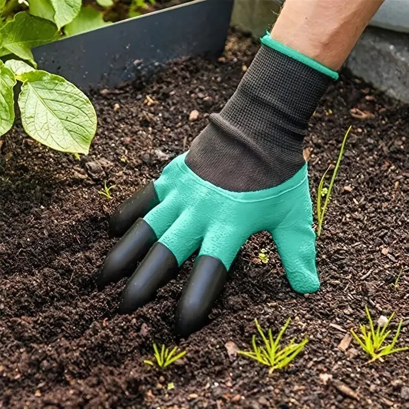 2KOM vrtne rukavice s kandžama za žene i muškarce, obje ruke, vrtlarske radne rukavice, vrtne rukavice, sigurne rukavice za kopanje u dvorištu