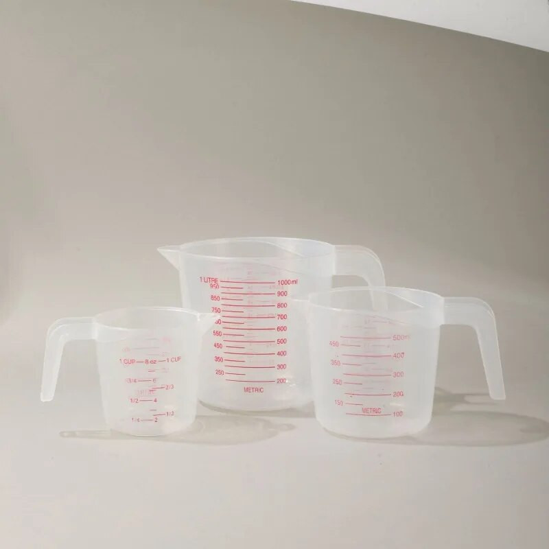 Πλαστική στοματική κανάτα με μύτη, στόμιο χυμού, διάφανη λαβή για ψήσιμο, εργαλείο κουζίνας