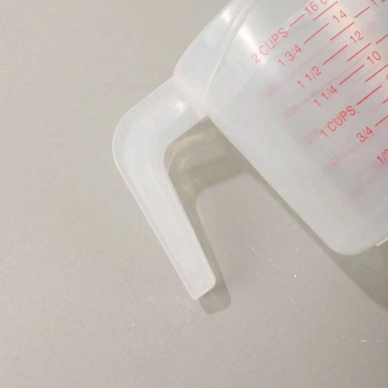 Πλαστική στοματική κανάτα με μύτη, στόμιο χυμού, διάφανη λαβή για ψήσιμο, εργαλείο κουζίνας