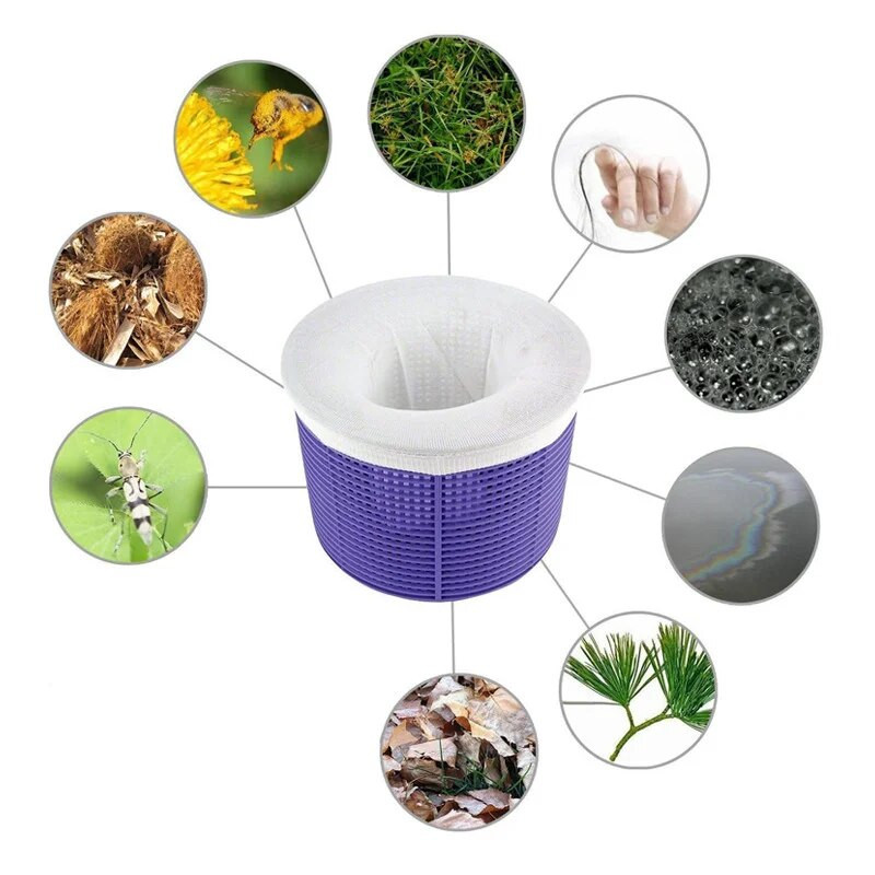KARŠTA!5/10vnt./rinkinys filtrų laikymo baseino skimmerio kojinės nailoninės baseino filtravimo kojinės krepšeliams skimeriams baltas baseino tiekimas