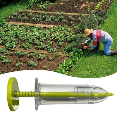 Мини дозатор за семена за сеитба Малък разпръсквач с ръчна сеялка Ръчна градина за моркови, маруля, трева и спанак