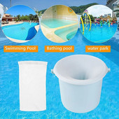 Pachet de 5/10 șosete pentru skimmer pentru piscină Curăță resturile și frunzele Coșuri Filtre pentru rezervor de pește Geantă din plasă pentru piscină rotundă Filtru din plasă pentru piscină