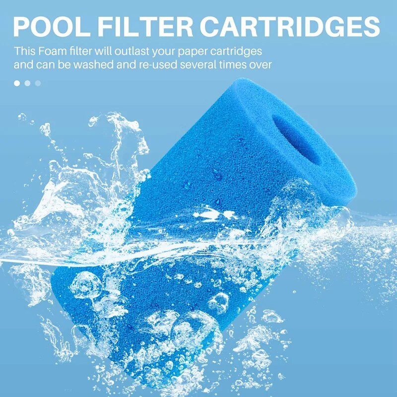 Tip B Perivi spužvasti filtar za bazen, Pjenasti filtar za plivanje za višekratnu upotrebu za kompatibilan s In-Texom Tip B (2 kom.)