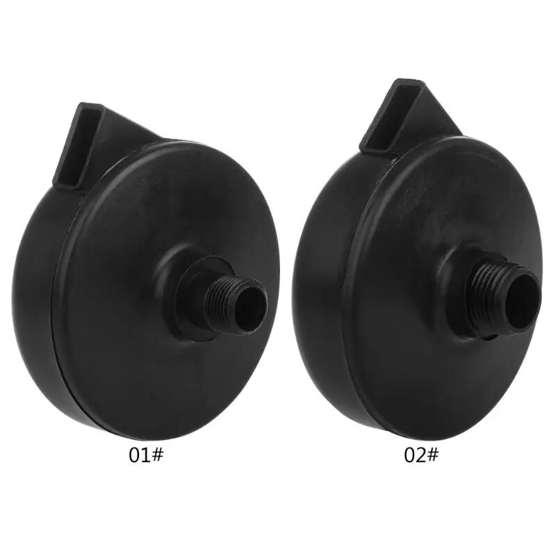 16/20mm juodas plastikinis sriegiuotas išmetimo triukšmo duslintuvas oro filtras Co