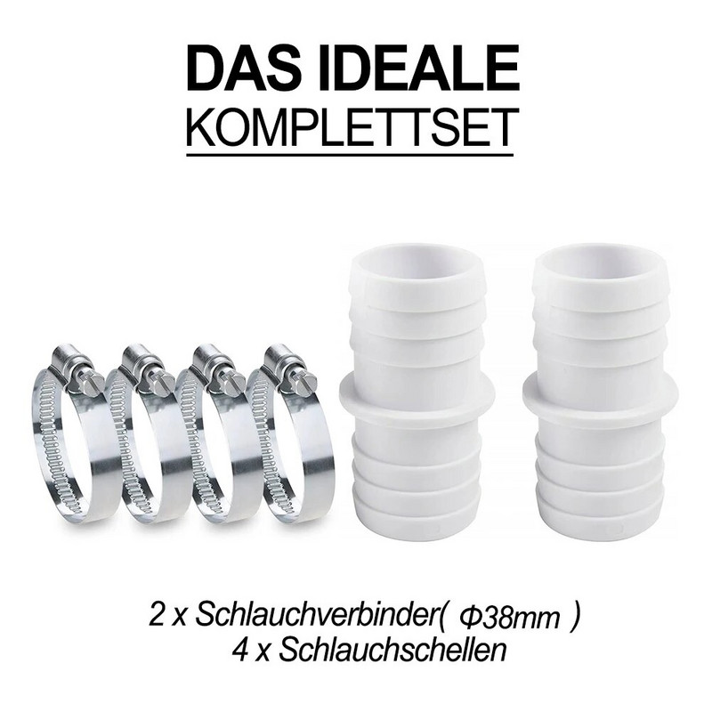 2/3/4db Medence tömlőcsatlakozó készlet 38 mm-es tömlőfúvókákkal úszómedencékhez pezsgőfürdőkhöz Tömlőadapter csatlakozó tömlőfúvóka