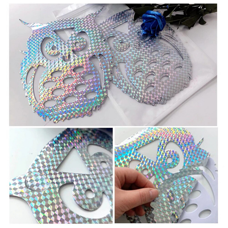 10/ 20 vnt. Paukščius atbaidanti juosta, atspindinti paukščių gąsdinimą, juostiniai balandžiai sodo kiemo langui espanta cuco