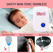 Ultraheli kahjuritõrjevahend USA/EL-i elektrooniline sääsetõrjevahend siseruumides kasutamiseks mõeldud ultrahelipistik putukate ämblikutõrjesse