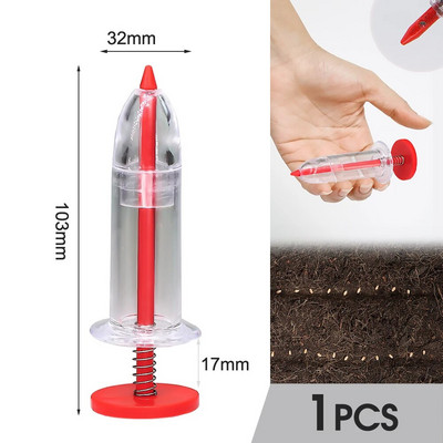 Semănător cu seringă, distribuitor de însămânțare a semințelor, 1 bucată, plantator manual, mini răspânditor manual, instrument de fertilizare pentru semănat de grădină, pentru flori