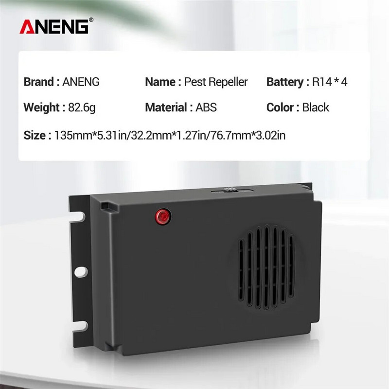 ANENG ultragarsinis pelės atbaidiklis žiurkės atmetimo repelentas elektroninis pelės žudikas nešiojamas pelės išspaudėjas