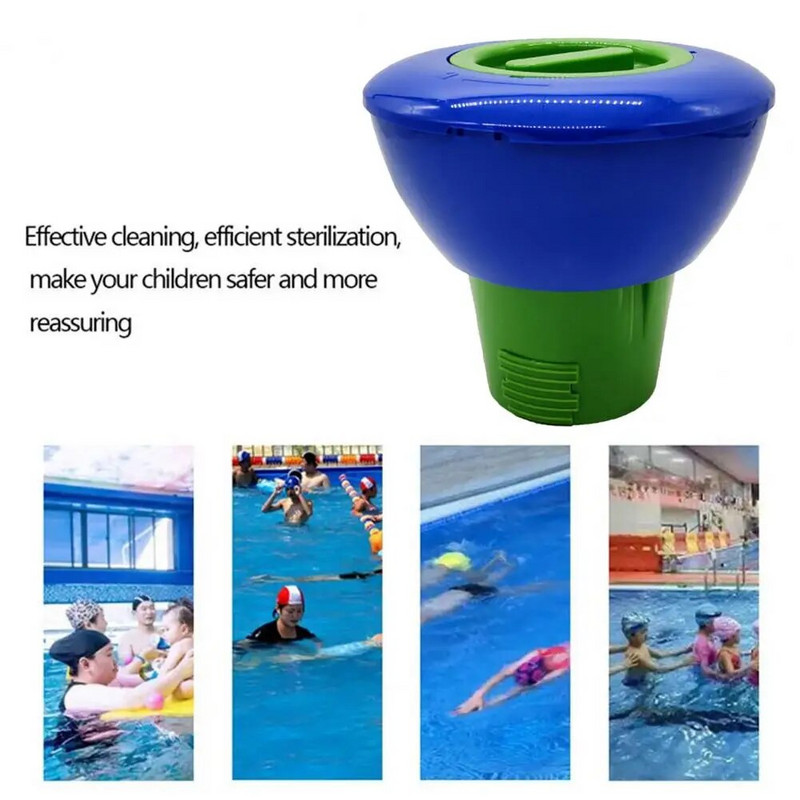 Plutajući dozator za bazen Bazen Plutač za kemikalije Klor Brom Tablete Plutajući dozator Aplikator Potrepštine za spa kadu