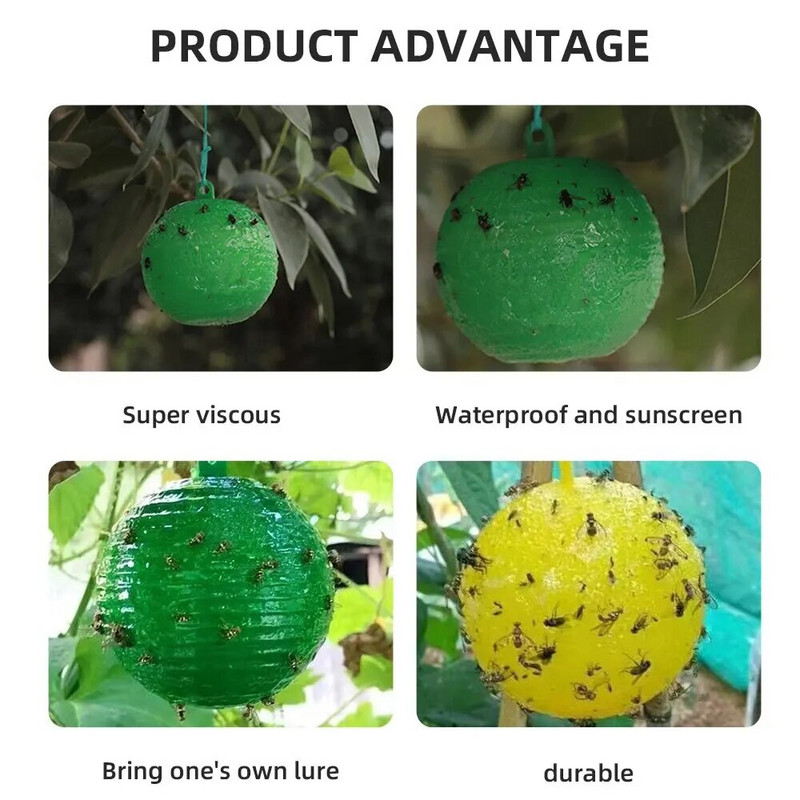 1 gabalas geltonas lipnus musių gaudytojas su lazdelės formos spąstais Sodo kiemo ūkio spąstai maži skraidantys vabzdžiai