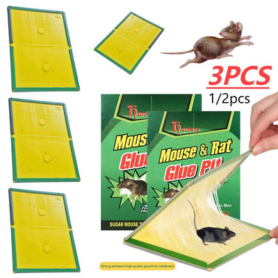 3-1PCS Mouse Board Sticky Rat Glue Mouse Trap Glue Board Mice Catcher Trap Нетоксичен контрол на вредителите Отхвърляне на мишки убиец Капани за плъхове