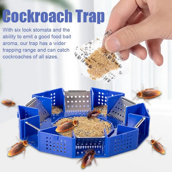 Snap-on Trap κατσαρίδων Αναβαθμισμένη έκδοση με κάλυμμα Φυσική παγίδα επαναχρησιμοποιήσιμη μη τοξική Bug Roach Catcher Insect Pest Killer Gadgets