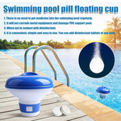 Flotator chimic pentru piscină Tablete cu brom de clor Dispenser plutitor Aplicator Cadă cu hidromasaj SPA Materiale pentru piscine