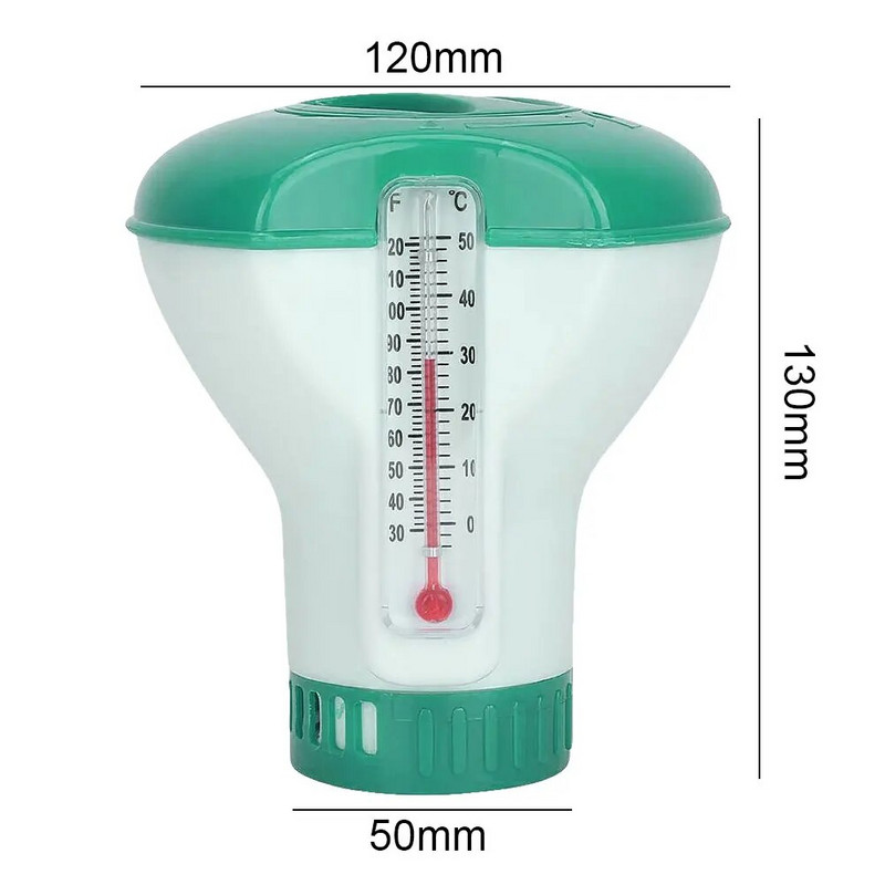 Πλωτός διανομέας χλωρίου πισίνας με αυτόματη εφαρμογή θερμόμετρου Χάπι απολύμανσης αξεσουάρ πισίνας