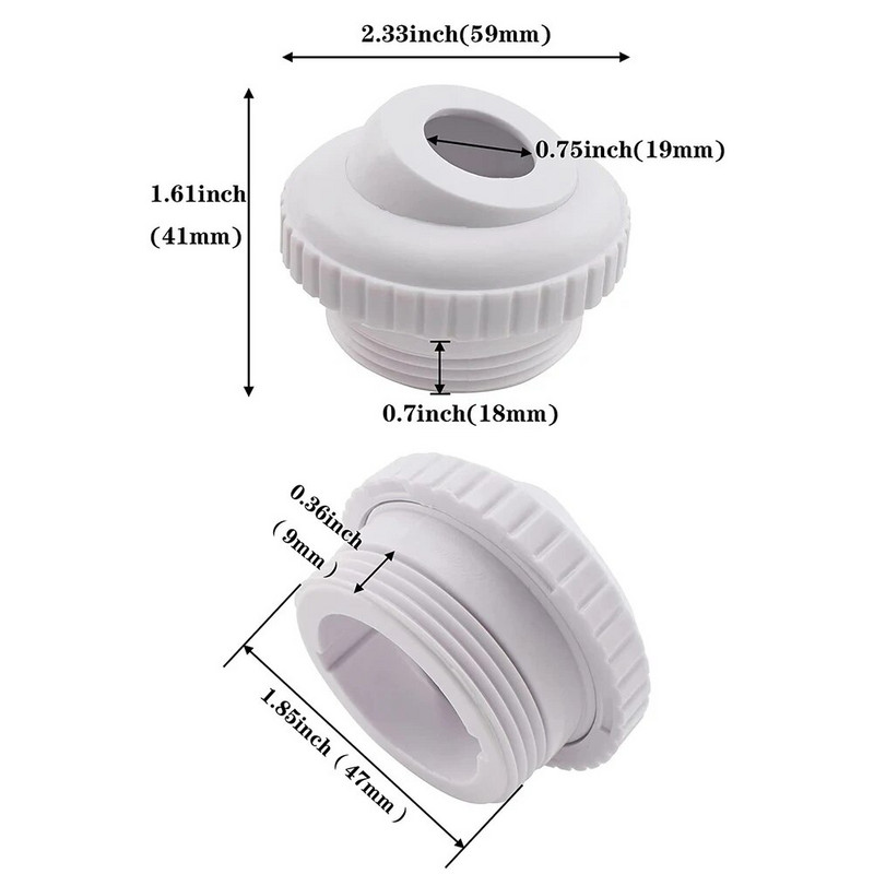 1/3 buc. duze cu jet pentru piscină, cu flux direcțional, intrare în globul ocular, accesorii pentru piscină cu jet de spa, piesă de schimb pentru pulverizator pentru cadă pentru piscină
