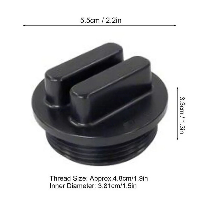 Резбована запушалка за връщане на басейна 1,5-инчов запушалка за дренажна капачка на филтъра с О-пръстен Щепсел за скимер за басейн Инструмент за зимуване през зимния сезон