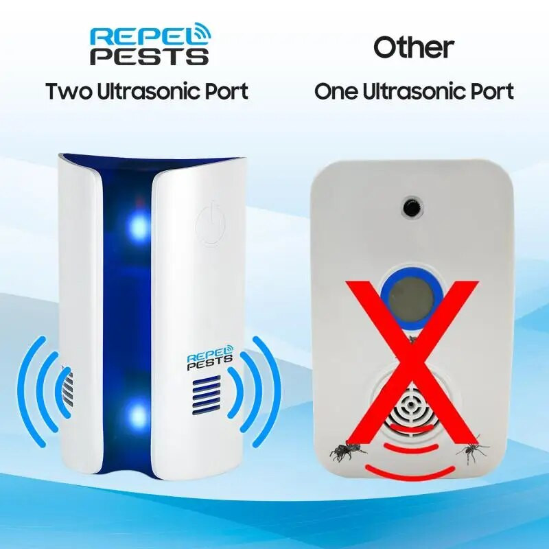 Tip de pâine Respingător electronic cu ultrasunete multifuncțional care respinge șoarecii ploșnițe țânțari Repelent pentru țânțari Casa UK/UE/US Priză