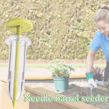 Мини дозатор за семена за сеене Сеялка Малък разпръсквач Ръчна сеялка Ръчен градински инструмент за моркови, маруля, трева и спанак V0e5