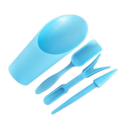Kit de jardiniere de grădină, 4 buc., lopată de semănat, găleată, lingură, suculente, răsaduri, instrument pentru îngrășământ pentru bonsai, dispozitiv de foraj bricolaj