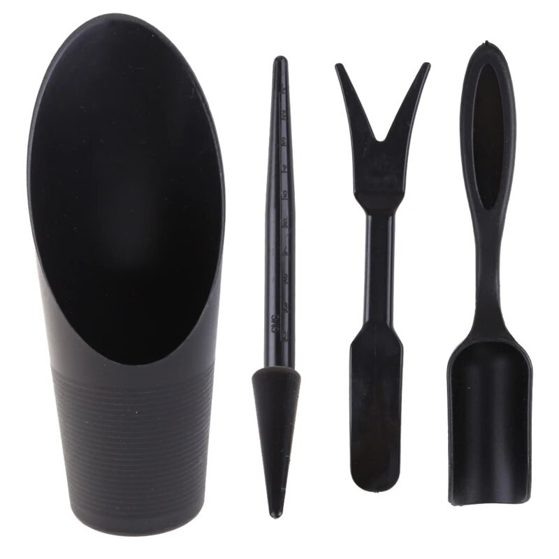 4 vnt. Sodo sodintuvo rinkinys Sėjos kastuvas Kaušas Šaukštas Sukulentai Daigai Įrankis Bonsai Trąšų gręžimo Įrenginys „Pasidaryk pats“