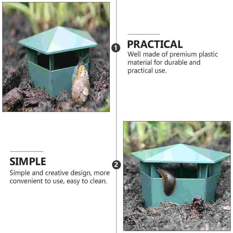 4 vnt. Šliužų gaudyklė Šliužų gaudyklė sodo žuvų tanko sraigių gaudyklė žuvų rezervuaras kenkėjų gaudymo dėžutė sraigių žudiko akvariumo gaudymo įrankis