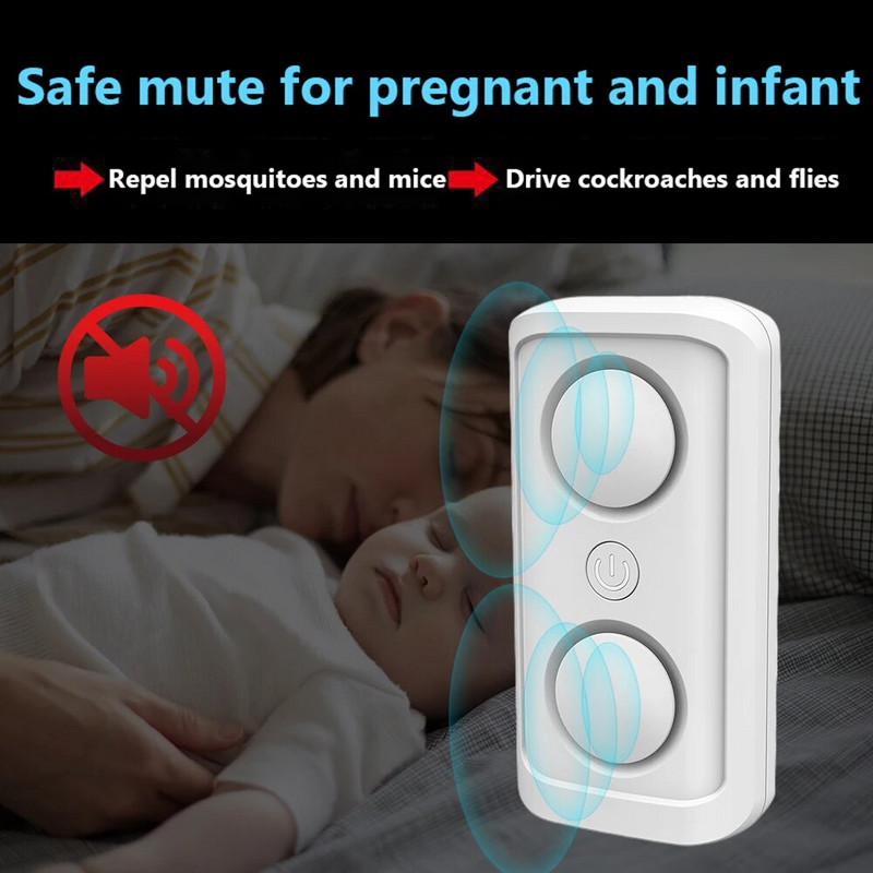 Aukštos kokybės elektroninis ultragarsinis pelės atbaidiklis nuo vabzdžių vorų atbaidantis graužikus atbaidantis uodų atbaidiklis namų automobilių biurui