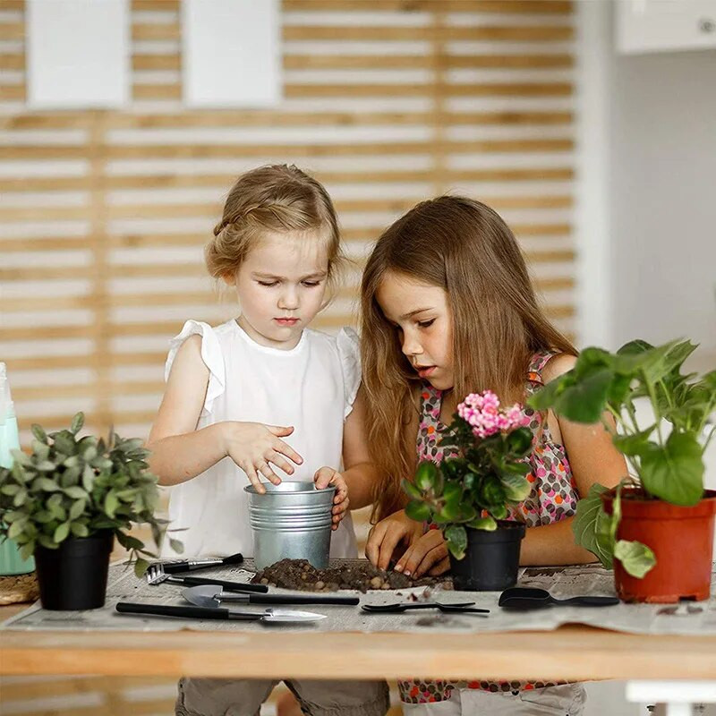 5vnt./rinkinys Mini sukulentų augalų įrankių rinkinys rankiniam persodinimo įrankis kambariniam bonsai miniatiūrinė fėja sodo augalų gėlių sodinukų priežiūra