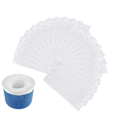 Filtru de piscină Depozitare Șosete pentru skimmer de piscină Șosete de nailon cu filtru pentru piscină pentru coșuri Skimmer-uri Alimentare pentru piscină albă