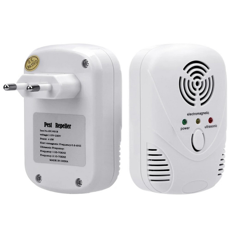 ES/JAV kištukinis elektroninis ultragarsinis kenkėjų kontrolės atbaidiklis 110-240V/5W pelės žudikas tarakonų gaudyklė