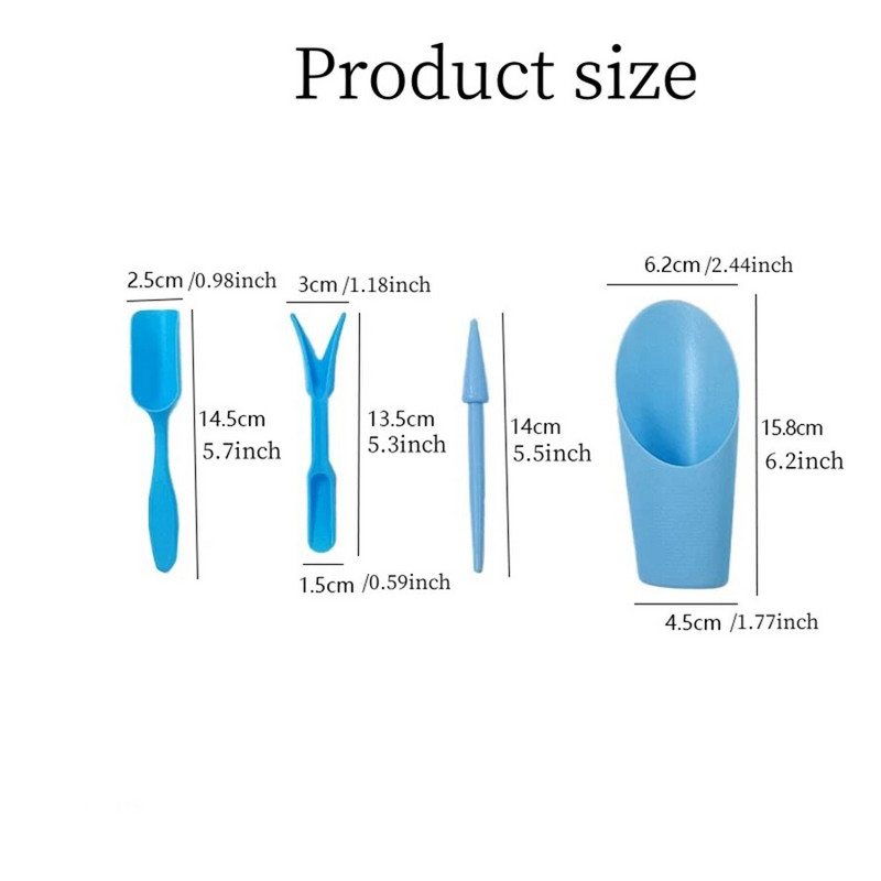 Sodo keturių dalių sultingų sodinukų persodinimo perforatoriaus kastuvo įrankių rinkinys