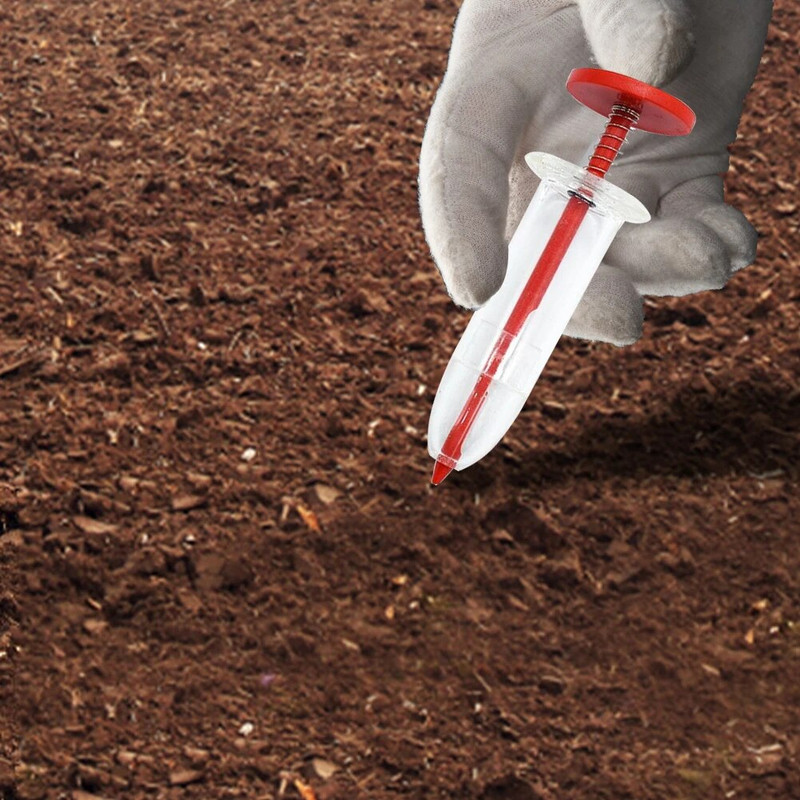Mini dozator sjemena za sijanje Prijenosni dozator za sijanje u vrtu Višenamjenski crveni praktičan za sjeme trave za mrkvu i salatu