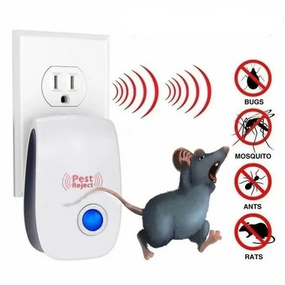 Ultrasonic Plug-in Pest Repeller, Electronic Mosquito Killer, Indoor Pest Repellent, Insect Bug, Spider Control, US, EU, New