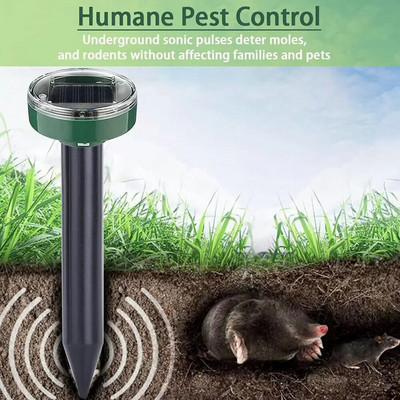 Respingător cu ultrasunete pentru dăunători în aer liber Respingător al cârtițelor de grădină cu energie solară Aluniță cu ultrasunete șarpe pasăre țânțari control șoarece curte grădină