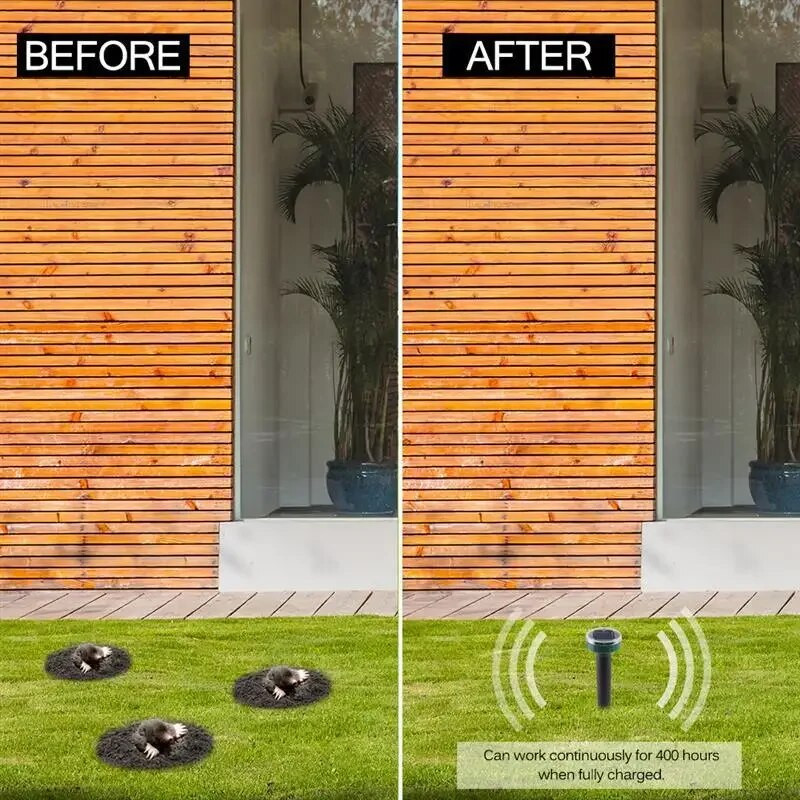 Välistingimustes kasutatav ultraheli-kahjurite tõrjevahend aiamuttide tõrjuja päikeseenergia ultraheli mutt-madulind sääse-hiiretõrje aiahoov