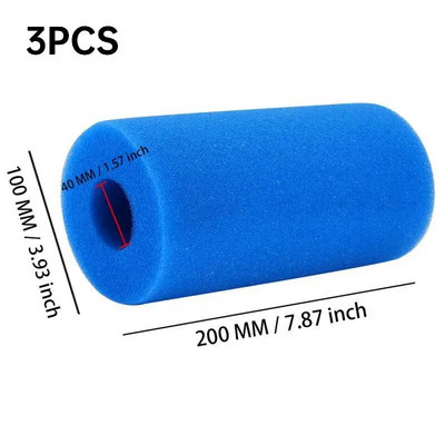 Burete cu spumă pentru piscină, PU, reutilizabil, lavabil, curățător cu spumă biologică, spumă pentru piscină, căzi în aer liber, filtru, accesoriu pentru curățarea piscinei