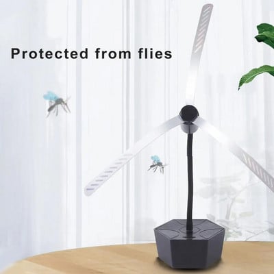 Fly Repellent Fan with Reflective Safe Blades Portable Soundless Widely Used Picnic BBQ Party Portable Table Fly Fan