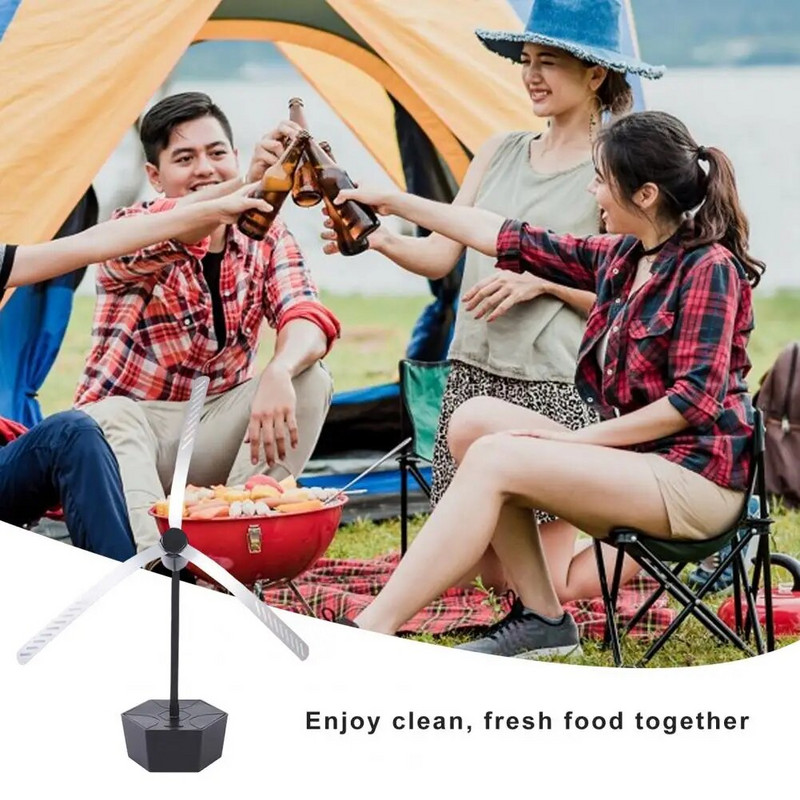 Ventilator protiv muha s reflektirajućim sigurnim lopaticama, prijenosni bešumni široko korišteni piknik roštilj, prijenosni stolni ventilator za muhe