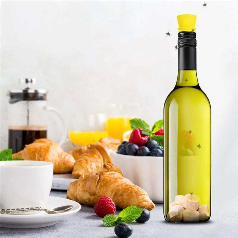 Lankstus musių gaudyklės piltuvas Daugkartinis silikoninis vaisių musių gaudyklė, kenkėjų kontrolės gaudyklė, žudikė, praktiška vabzdžių gaudyklė