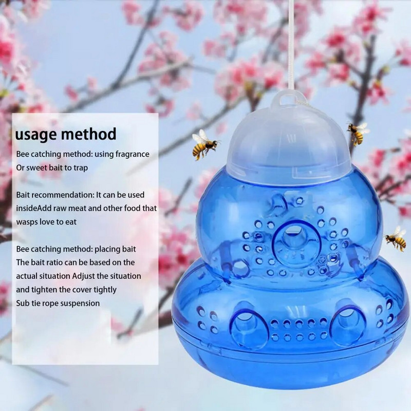 Patogus širšių gaudyklė, daugkartinio naudojimo bičių gaudyklės skylių konstrukcija, daugiafunkcis ūkyje kabantis skraidantis vabzdžių gaudyklė