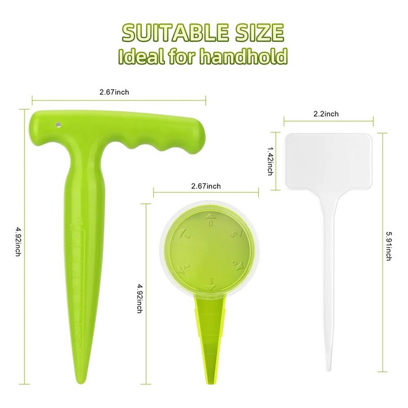 Sėjimo sėklų dozatorius Rankinis sėjamosios sėklų barstytuvas Rankinis sėklų sėjamosios įrankis 5 skirtingi nustatymai rankinė sėjamoji