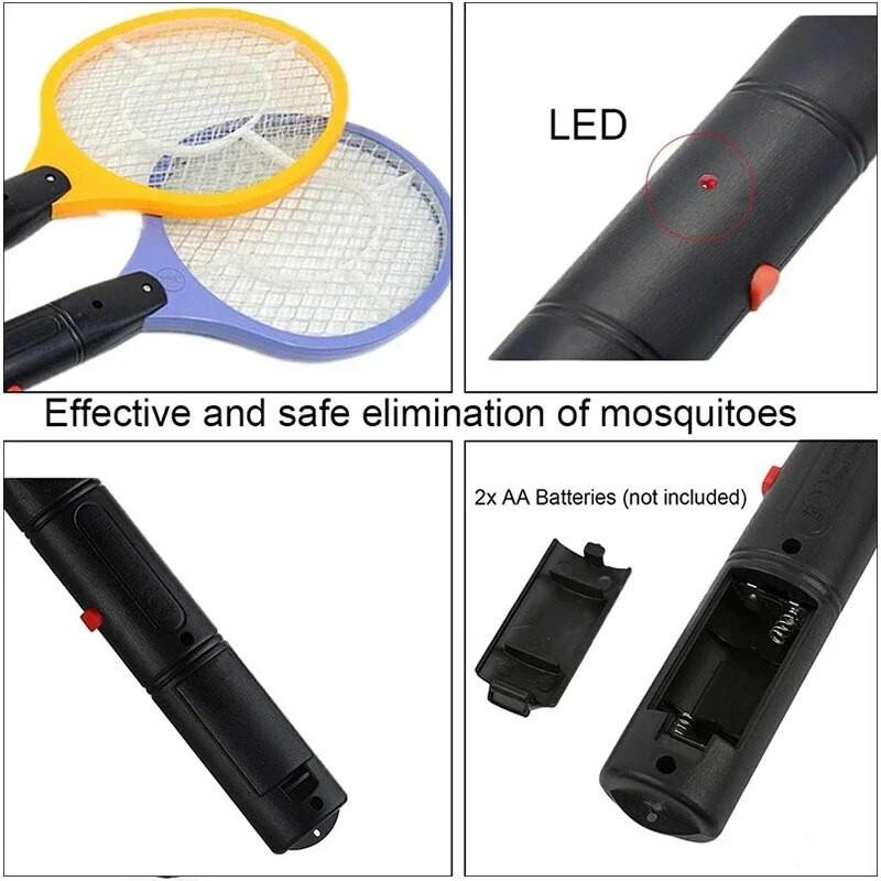 Električni Fly Insect Bug Zapper Bat Ručni Insect Fly Swatter Recket Prijenosni Mosquitos Killer Dest Control za insekte u spavaćoj sobi