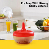 Buitinio nuimamos rankenos dizaino musių masalo gaudyklės mažos bičių lipnios muselės popierinės lazdelės dėklas vaisių muselių dėžutės puodelis